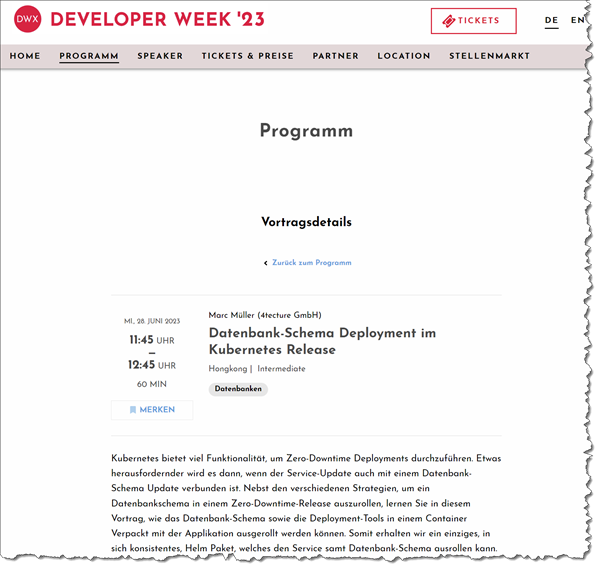 DWX 2023 - Datenbank-Schema Deployment im Kubernetes Release Image